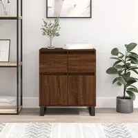 Credenza Rovere Marrone 60x35x70 cm in Legno Multistrato 831131