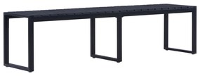 Panchina da Giardino 180 cm in Pannello PS Nero