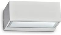 Applique Moderna Twin Alluminio Bianco 1 Luce G9 3W 3000K Luce Calda