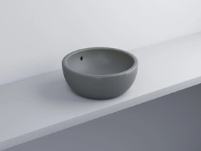 Cielo Shui lavabo da appoggio 42 cm tondo con troppo pieno cemento