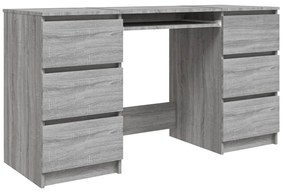 Scrivania Grigio Sonoma 140x50x77 cm in Legno Multistrato