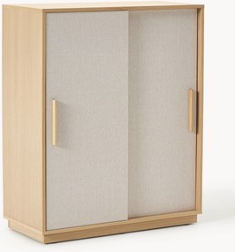 Credenza alta in legno con frontale imbottito Wisp
