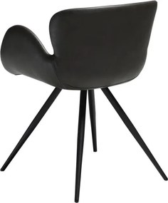 Sedia da pranzo grigia in imbottito con braccioli Gaia – DAN-FORM Denmark