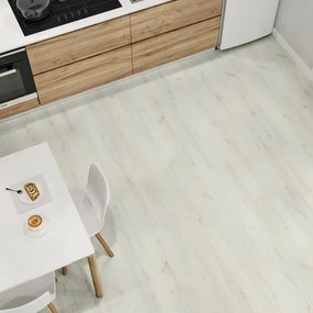 Pavimento laminato ARTENS Santa Cruz XL bianco resistente all'acqua Sp 10mm