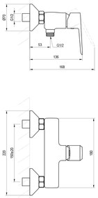 Ravak X070474 - Miscelatore doccia LIFE cromato lucido