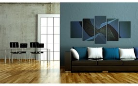 Quadro Astrazione scura  Colore blu navy, Dimensioni e Misure 200x100