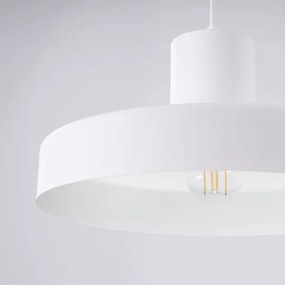 Sollux SL.1702 - Lampadario a sospensione con filo BILO 1xE27/15W/230V diametro 35 cm bianco