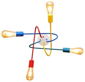 Lampadario LED da soffitto per bambini OXFORD 4xE27/10W/230V