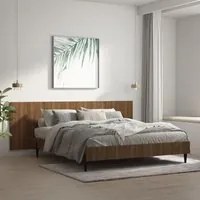 Testiera Letto Rovere Marrone 240x1,5x80 cm Legno Multistrato 816981