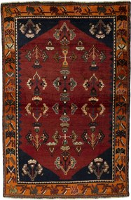 Shiraz Tappeto 180 x 120 Rosso (Iran) Annodato A Mano