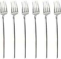 Set 6 forchette in acciaio manico lungo