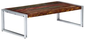 Tavolino Da Salotto 120x60x35 Cm İn Legno Massello Di Recupero /