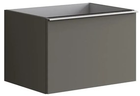 Mobile da bagno sotto lavabo Pixel plain grigio laccato L 60 x H 40 x P 45.5 cm 2 cassetti, lavabo non incluso