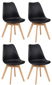 MARGOT - sedia nordica imbottita set da 4