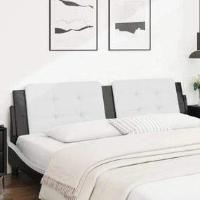 Cuscino Testiera Nero E Bianco 200 Cm İn Similpelle /