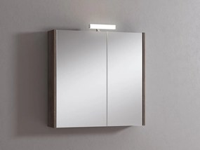 Pensile con luce Akira rovere scuro L 71.5 x H 70 x P 15.5 cm