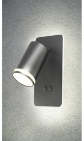 Luce Spot da parete a LED PARIGI 1xGU10/10W/230V + LED/6W/230V nero