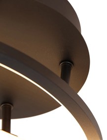 Plafoniera nera 78 cm incl. LED dimmerabile a 3 livelli - Rowin