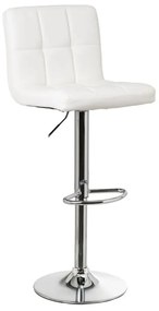 Sgabelli da bar bianchi ad altezza regolabile in similpelle in set di 2 (altezza seduta 93 cm) - Casa Selección