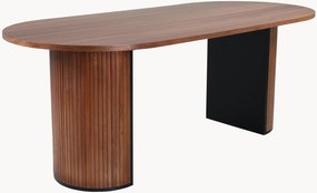 Tavolo ovale in legno Bianca, 200 x 90 cm