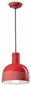 Ferroluce Decò  Caxixi- sospensione 1 luce C2400 Rosso corallo