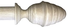Kit bastone per tenda  Martina in legno verniciato bianco Ø 35 mm L 200 cm