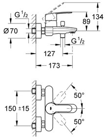 GROHE 33591002 - Miscelatore per vasca EUROSTYLE COSMOPOLITAN cromo lucido
