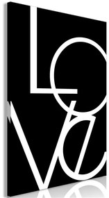 Quadro Black and White  Love (1 Part) Vertical  Colore bianco e nero, Dimensioni e Misure 60x90