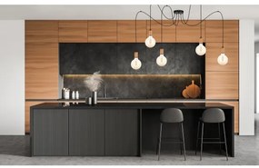 Lampadario a sospensione con filo MIROS 5xE27/60W/230V ragno nero/rame