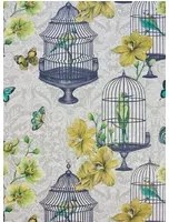 Matthew Williamson Carta da parati Orangery - Pale Sage/ Yellow/ Kiwi