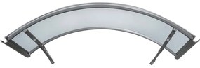 Pensilina Arco in policarbonato grigio L 160 x P 120 cm struttura in alluminio