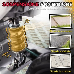 Moto Elettrica per Bambini con Rotelle e Indicatore di Carica Rosso...
