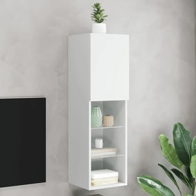 Mobile Tv Con Luci Led Bianco 30,5x30x102 Cm /