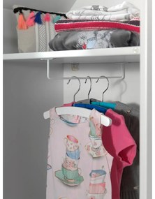 Armadio per bambini rosa e bianco in legno di pino 37x172 cm Casami Bruges - Vipack