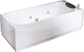 Vasca idromassaggio rettangolare Egeria destra,bianco ,170x80 cm, 18 bocchette,
