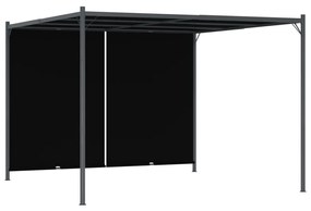 Pergola Da Giardino Con Tetto Retrattile 3x3 M Antracite /