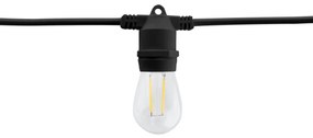 Catenaria da 10m IP65 con 10 Portalampada E27 Nero