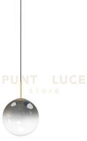 Eva-45 f lampadario a sospensione in vetro 1 luce fumè d.45cm cavo ...