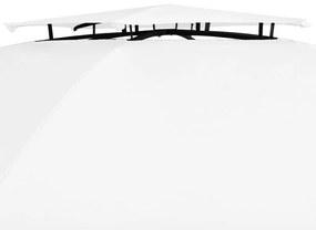 Gazebo da Giardino con Tende 360x312x265 cm Bianco 180 g/m²