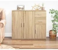 Credenza Rovere Sonoma 91x29,5x75 cm in Legno Multistrato 823272