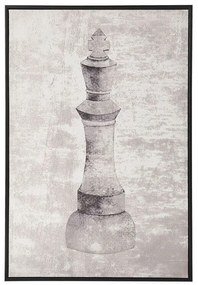 Quadro su tela con cornice grigio 63 x 93 cm BUDRIO Beliani