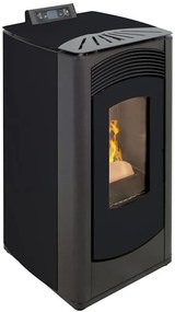 Stufa a pellet EuroAlpi ROCCA CANALIZZATA 2 USCITE 13,18 kW Colore Nera