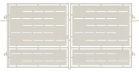 Cancello manuale Privacy in ferro, apertura centrale, L 358.5 x H 180 cm, di colore bianco