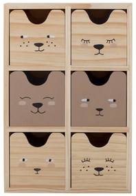 Organizer per bambini in legno di colore naturale 27x8x18 cm Calle - Bloomingville Mini