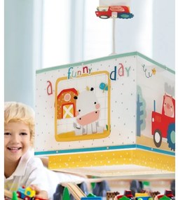 Dalber 63402 - Lampadario per bambini MY FARM 1xE27/15W/230V