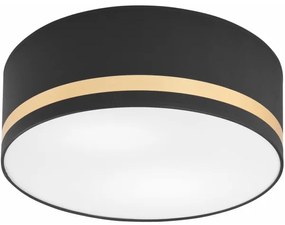 Plafoniera SIRJA STRIPE 2xE27/15W/230V diametro 35 cm nero