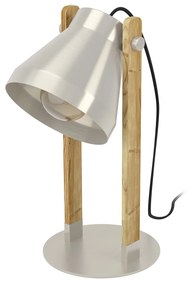 Lampada Da Tavolo Vintage Cawton Acciaio Grigio Acciaio 1 Luce E27