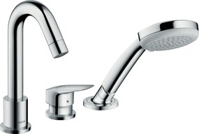 Set Esterno Miscelatore Bordo Vasca Monocomando 3 fori Con Secuflex Senza Parte Incasso Cromo Hansgrohe Logis 71310000