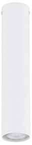 Plafoniera Moderna Faretto Marduk 1 Luce Acciaio Bianco 30 Cm