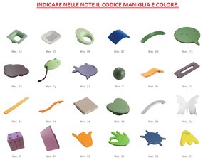 Cameretta completa doppia Banny linea Colorfull finitura Salvia e Panna
